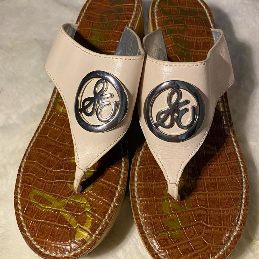 Sam Edelman white Wedges